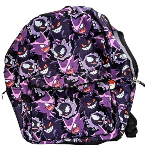 Pokemon Gengar Ghost Evolution All over Print Purple Backpack - Picture 1 of 7